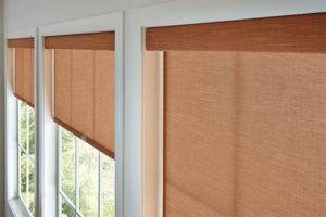 Close up of roller shades